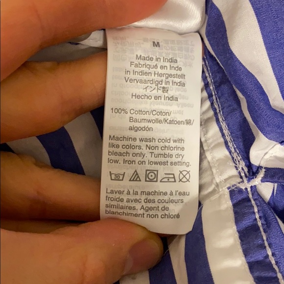 J.Crew stripe ruffle button up blouse AK766 - Picture 8 of 9